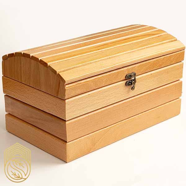 صندوقچه چوبی ساده سرهلالی
