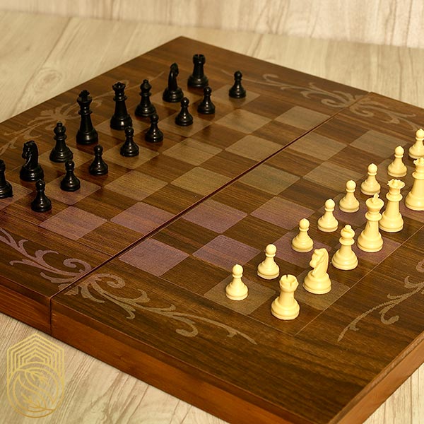 تخته نرد و شطرنج چوبی طرح درویش کد sh69